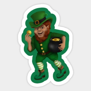 St. Patrick s Day Lucky Leprechaun Sticker